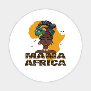 Mama Africa Map & Face Funny Top Magnet